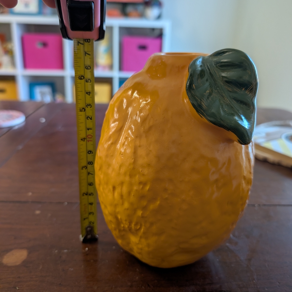 Lemon Shaped Ceramic Vase